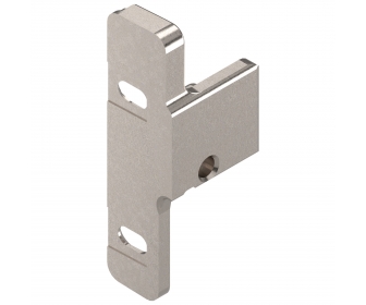 Mocowanie frontu METABOX, wys. N, wkręty, lewe, niklowany