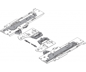 TIP-ON BLUMOTION zestaw (Jednostka + Zabierak) do TANDEMBOX, Typ L3, dł. NL 350-600 mm, Całkowita waga szuflady 15-40 kg, prawy
