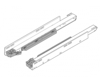 WYC. Prowadnica korpusu LEGRABOX z BLUMOTION, pełny wysuw, 40 kg, dł. 400 mm, lewa/prawa, cynkowana