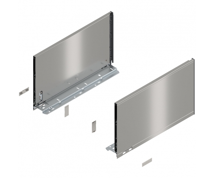 Bok LEGRABOX pure, wys. F (241,0 mm), dł. 400 mm, lewy/prawy, inox