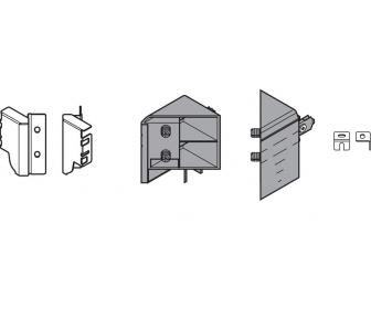 WYC. Mocowanie frontu TANDEMBOX, wys. M, EXPANDO, zestaw, SPACE CORNER, biała