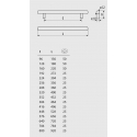 Uchwyt meblowy DECORIS-U-008-224-G8-304-R13 RE10 Aluminium
