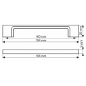 Uchwyt meblowy TECHNO UN73-0160-G0008 Aluminium