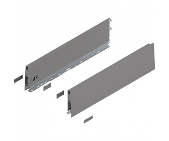 Bok MERIVOBOX, wysokość K (129 mm), dł. 500 mm, lewy/prawy+szary indium     mat*P/U: 1/5