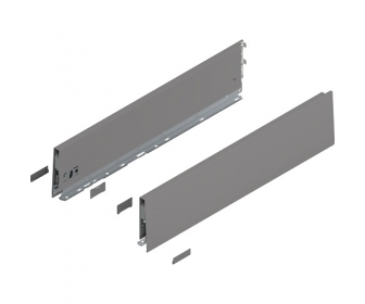 Bok MERIVOBOX, wysokość K (129 mm), dł. 550 mm, lewy/prawy+szary indium     mat*P/U: 1/5