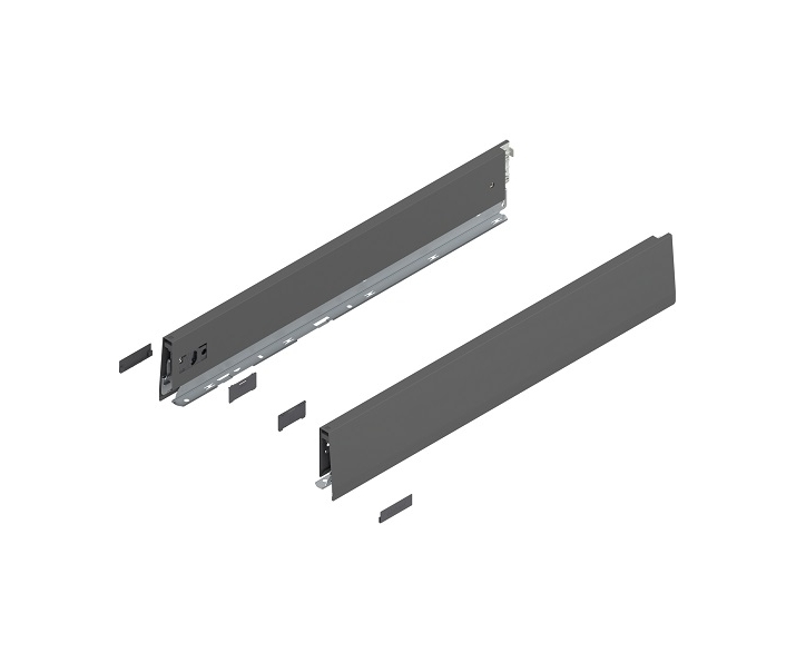 Bok MERIVOBOX, wysokość M (91 mm), dł. 550 mm, lewy/prawy+antracyt     mat*P/U: 1/5