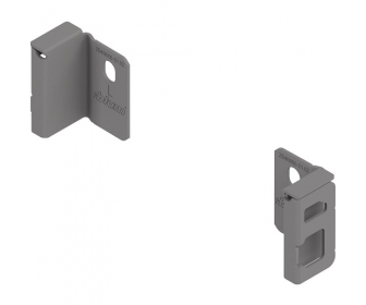 Uchwyt drewnianej ścianki tylnej MERIVOBOX, wys. N (82,5 mm),     prawy+lewy+szary indium mat*P/U: 25