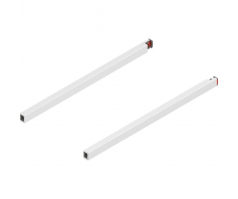 Reling podłużny MERIVOBOX, dł. 400 mm, lewy/prawy, jedwabiście biały mat