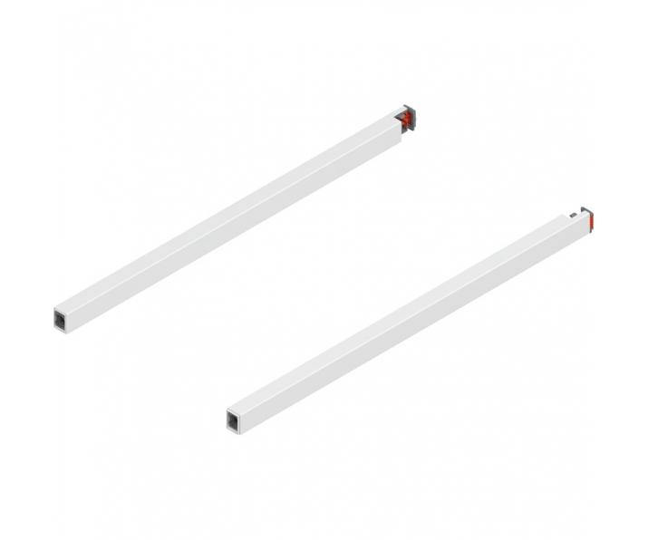 Reling podłużny MERIVOBOX, dł. 400 mm, lewy/prawy, jedwabiście biały mat
