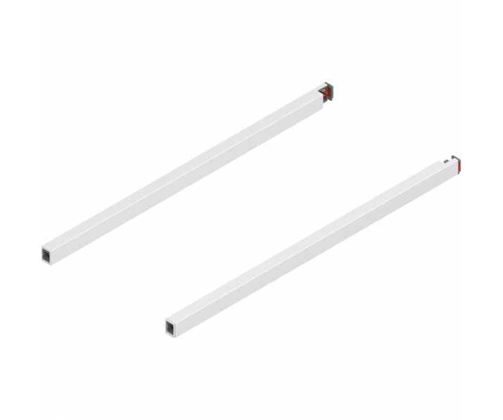 Reling podłużny MERIVOBOX, dł. 450 mm, lewy/prawy, jedwabiście biały mat