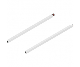 Reling podłużny MERIVOBOX, dł. 500 mm, lewy/prawy, jedwabiście biały mat