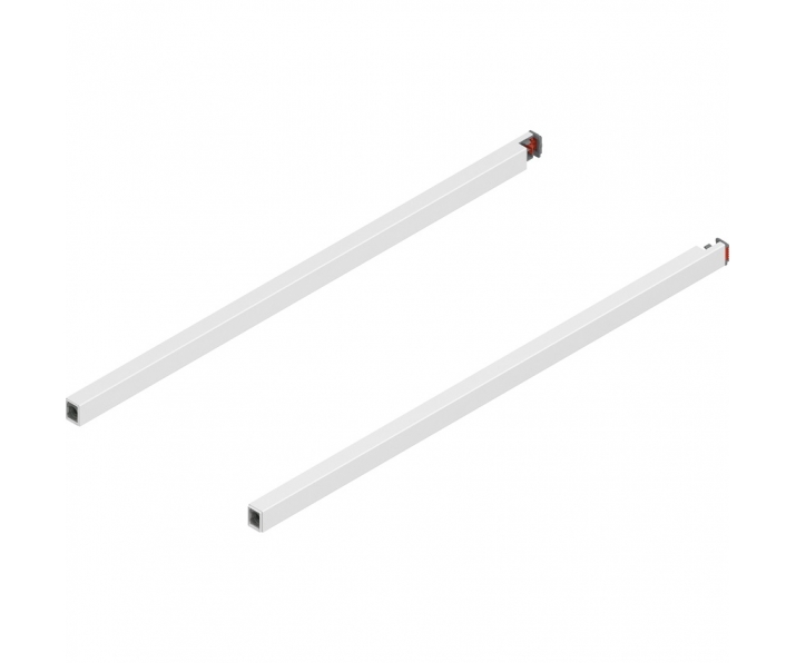 Reling podłużny MERIVOBOX, dł. 500 mm, lewy/prawy, jedwabiście biały mat