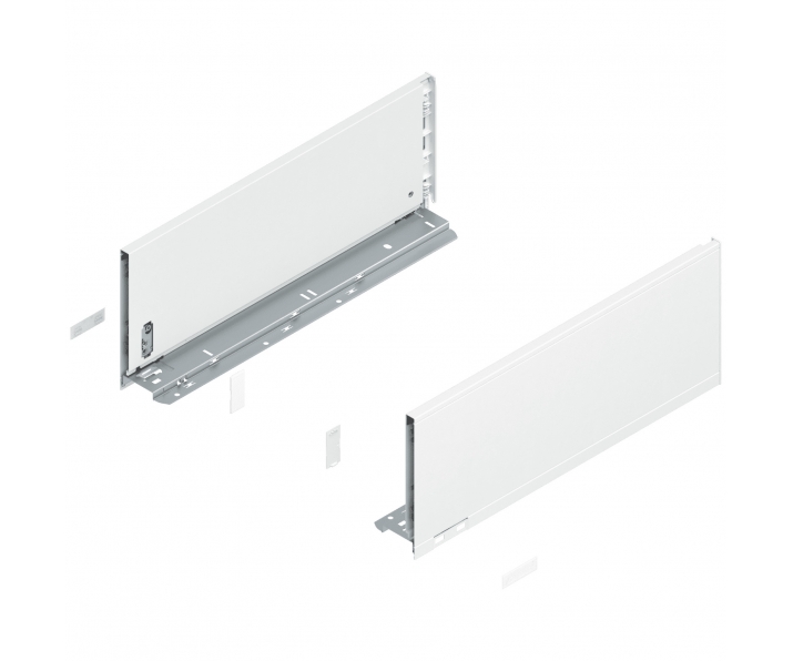 Bok LEGRABOX pure, wys. C (177,0 mm), dł. 450 mm, lewy/prawy, jedwabiście biały mat