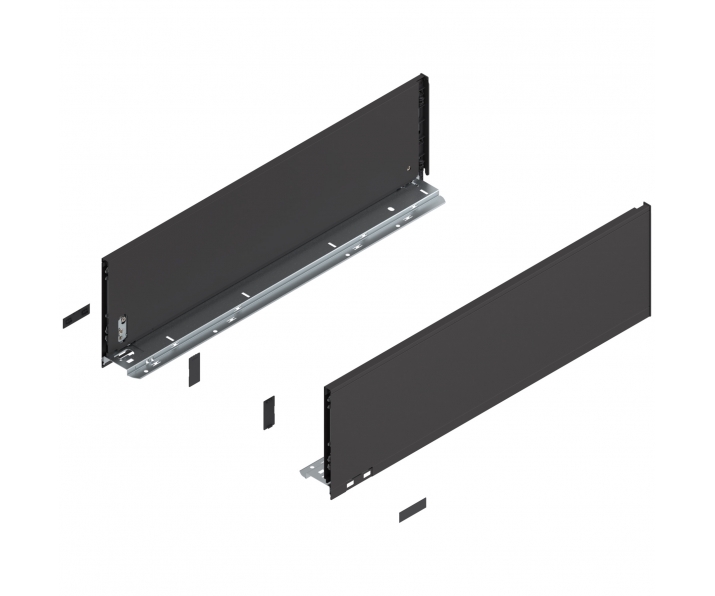 WYC. Bok LEGRABOX pure, wys. C (177,0 mm), dł. 600 mm, lewy/prawy, brunatnoczarny mat