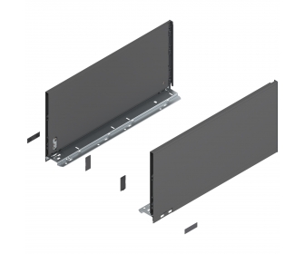Bok LEGRABOX pure, wys. F (241,0 mm), dł. 500 mm, lewy/prawy, antracyt mat