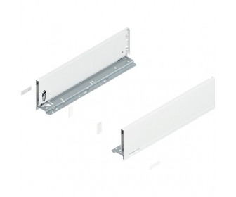 Bok szuflady LEGRABOX, wys. K (128,5 mm), dł. 450 mm, lewy/prawy, jedwabiście biały mat