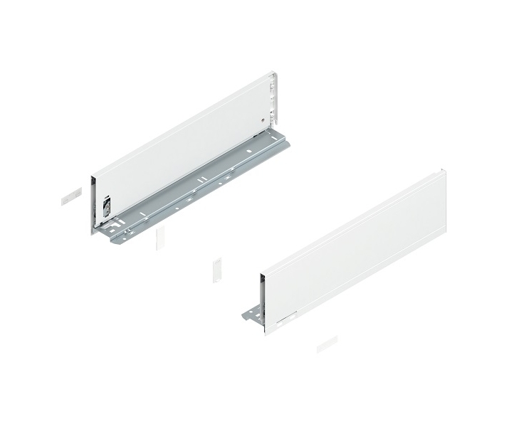 Bok szuflady LEGRABOX, wys. K (128,5 mm), dł. 450 mm, lewy/prawy, jedwabiście biały mat