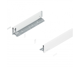 Bok szuflady LEGRABOX, wys. M (90,5 mm), dł. 400 mm, lewy/prawy, jedwabiście biały mat