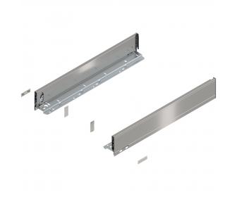 Bok szuflady LEGRABOX, wys. M (90,5 mm), dł. 550 mm, lewy/prawy, inox-szczotk.-lakier.