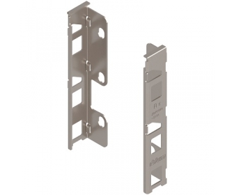 Uchwyt drewnianej ścianki tylnej LEGRABOX, wys. K (144 mm), prawy+lewy, niklowany