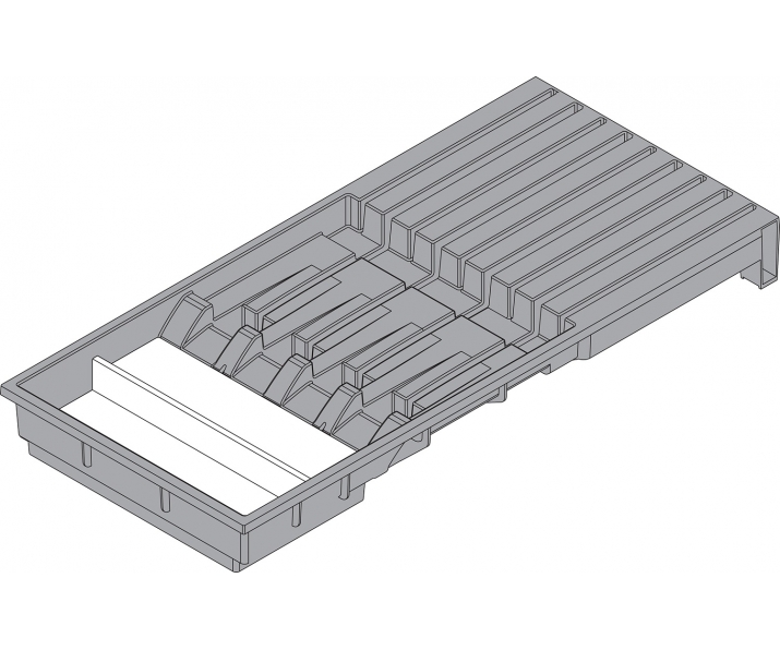 AMBIA-LINE wkład na noże, na 4 duże i 5 małych noży, szerokość 186 mm, antracyt mat