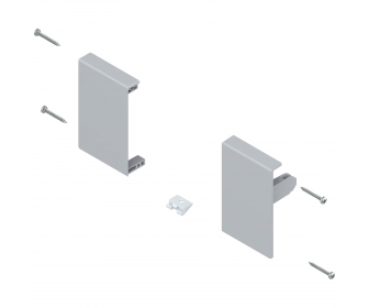 Mocowanie frontu TANDEMBOX, wys. M, do szuflady wewnętrznej, lewe/prawe, do TANDEMBOX antaro, jasnoszare