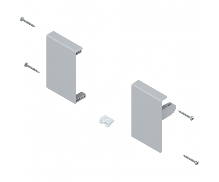 Mocowanie frontu TANDEMBOX, wys. M, do szuflady wewnętrznej, lewe/prawe, do TANDEMBOX antaro, jasnoszare