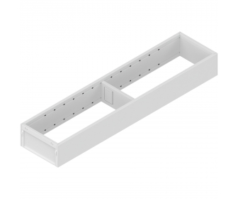 AMBIA-LINE  ramki do szuflady standardowej LEGRABOX, stal, dł. 450 mm, szerokość 100 mm, jedwabiście biały mat