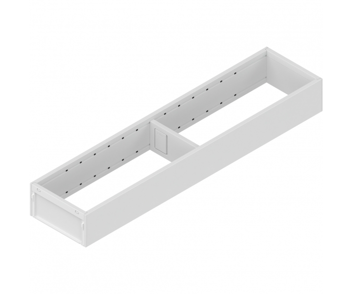 AMBIA-LINE  ramki do szuflady standardowej LEGRABOX, stal, dł. 450 mm, szerokość 100 mm, jedwabiście biały mat