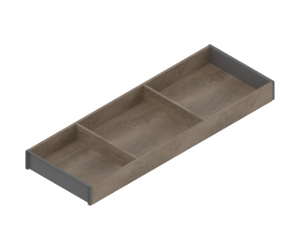 AMBIA-LINE  ramki do szuflady standardowej LEGRABOX, w opcji drewnopodobnej, dł. 600 mm, szerokość 200 mm, Dąb Nebr./szary