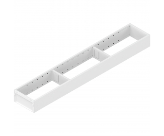 AMBIA-LINE  ramki do szuflady standardowej LEGRABOX, stal, dł. 600 mm, szerokość 100 mm, jedwabiście biały mat