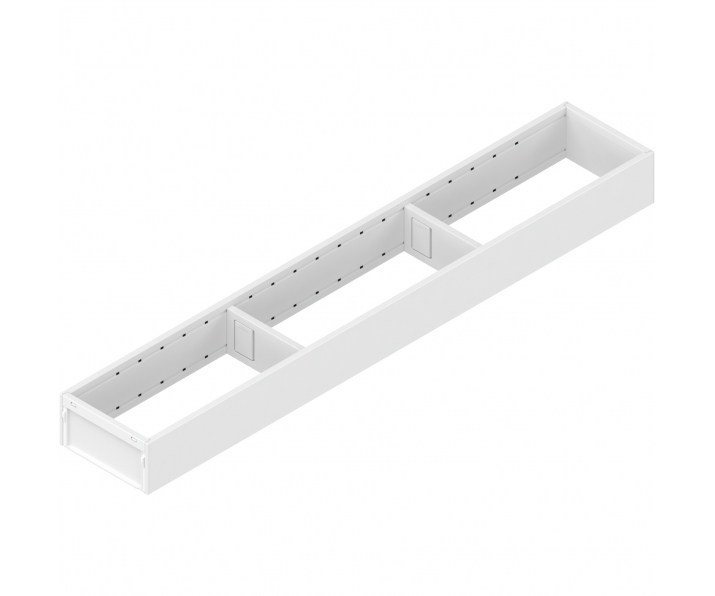 AMBIA-LINE  ramki do szuflady standardowej LEGRABOX, stal, dł. 600 mm, szerokość 100 mm, jedwabiście biały mat