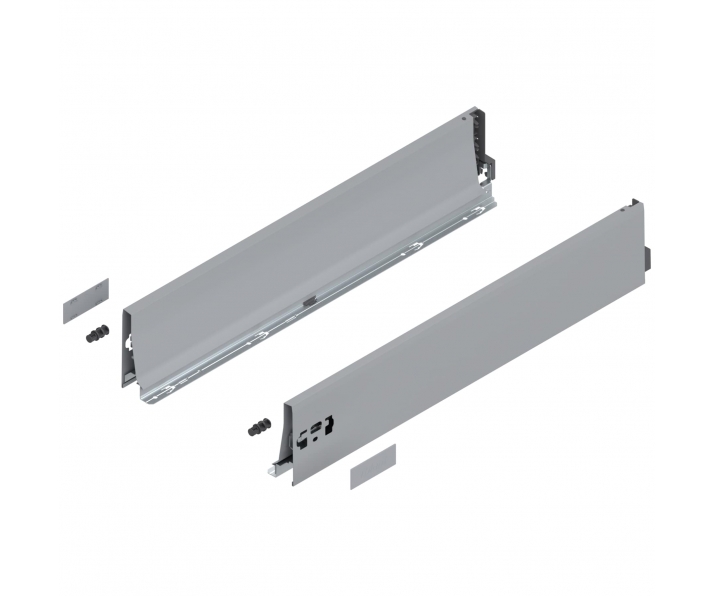 Bok TANDEMBOX antaro, wys. K (115 mm), dł. 600 mm, lewy/prawy, R9006 szara