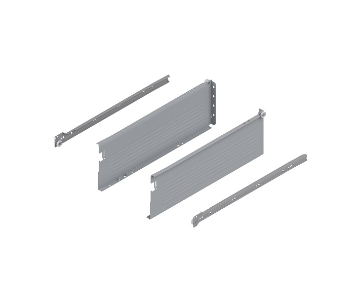 BLUM 320H4500C15 szuflada METABOX częściowy wysuw, 25 kg, NL 450 mm, H 150 mm, szara