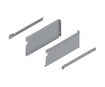 METABOX bok H (150 mm), częściowy wysuw, 25 kg, dł. 350 mm, lewy/prawy, R7004 szara