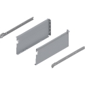 METABOX bok H (150 mm), częściowy wysuw, 25 kg, dł. 350 mm, lewy/prawy, R7004 szara