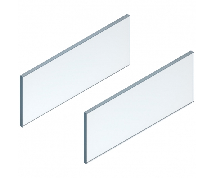 LEGRABOX element dekoracyjny - bok, wysokość 138 mm, dł. 450 mm, szkło przezroczyste, 2 szt. w kpl. , do LEGRABOX free, przejrz