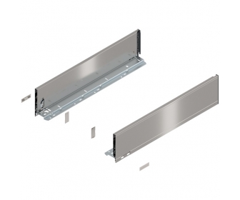 Bok szuflady LEGRABOX, wys. K (128,5 mm), dł. 500 mm, lewy/prawy, inox-szczotk.-lakier.