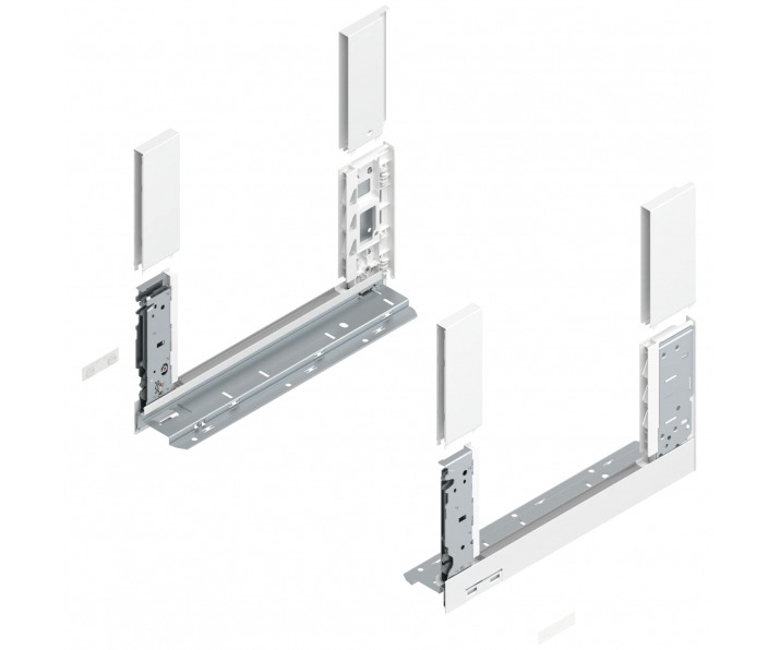 Bok LEGRABOX free, wys. C (177,0 mm), dł. 350 mm, lewy/prawy, jedwabiście biały mat