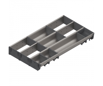 ORGA-LINE wkład kombi (częściowe wypełnienie), do szuflady standardowej TANDEMBOX, dł. NL 550 mm, szer. 297 mm, inox