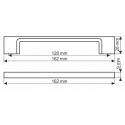 Uchwyt meblowy TECHNO UN73-128-G8 Aluminium