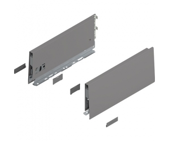 Bok MERIVOBOX, wysokość K (129 mm), dł. 300 mm, lewy/prawy+szary indium     mat*P/U: 1/5