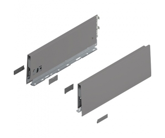 Bok MERIVOBOX, wysokość K (129 mm), dł. 350 mm, lewy/prawy+szary indium     mat*P/U: 1/5