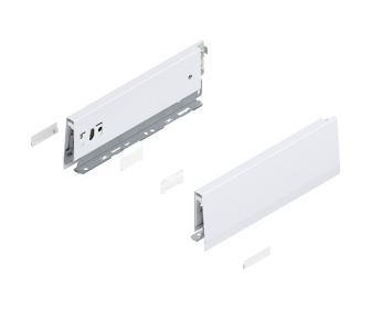 Bok MERIVOBOX, wysokość M (91 mm), dł. 270 mm, lewy/prawy+jedwabiście     biały mat*P/U: 1/5