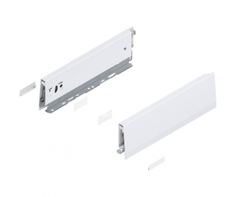 Bok MERIVOBOX, wysokość M (91 mm), dł. 300 mm, lewy/prawy+jedwabiście     biały mat*P/U: 1/5