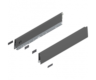 Bok MERIVOBOX, wysokość M (91 mm), dł. 500 mm, lewy/prawy+antracyt     mat*P/U: 1/5