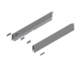 Bok MERIVOBOX, wysokość N (68.5 mm), dł. 500 mm, lewy/prawy+szary indium     mat*P/U: 1/5