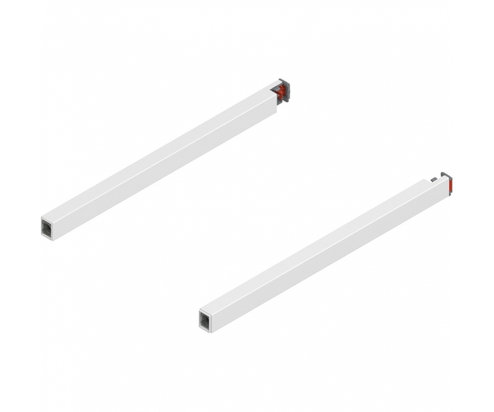 Reling podłużny MERIVOBOX, dł. 300 mm, lewy/prawy, jedwabiście biały mat
