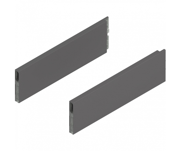 MERIVOBOX BOXCAP, dł. 350 mm, wysokość E, lewy/prawy+antracyt mat*P/U:     10