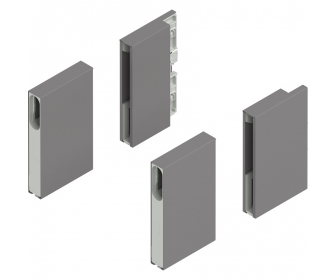 MERIVOBOX BOXCOVER, wysokość E, przedni/tylny, lewa/prawa+szary indium     mat*P/U: 1/20